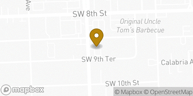 Map showing the location of McDonald's in Miami, FL 33134