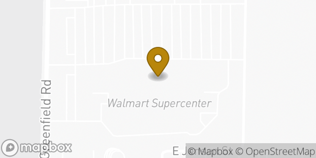 Map showing the location of Walmart in Mesa, AZ 85215