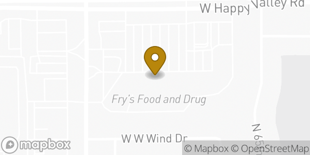 Map showing the location of Starbucks in Glendale, AZ 85310