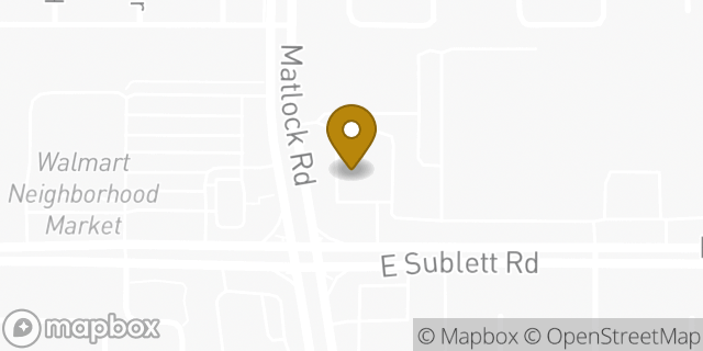 Map showing the location of CVS Pharmacy in Arlington, TX 76018