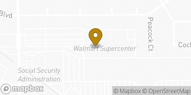 Map showing the location of Walmart Supercenter in Garden Grove, CA 92841