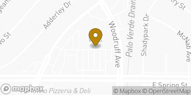 Map showing the location of Starbucks in Long Beach, CA 90808