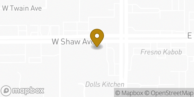 Map showing the location of LensCrafters in Fresno, CA 93726