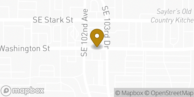 Map showing the location of Bank of America ATM in Portland, OR 97216