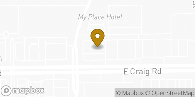 Map showing the location of Texas Roadhouse in North Las Vegas, NV 89030