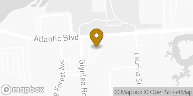 Map showing the location of Regions Bank in Jacksonville, FL 32211