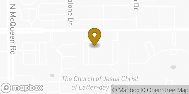 Map showing the location of The Church of Jesus Christ of Latter-day Saints in Gilbert, AZ 85233