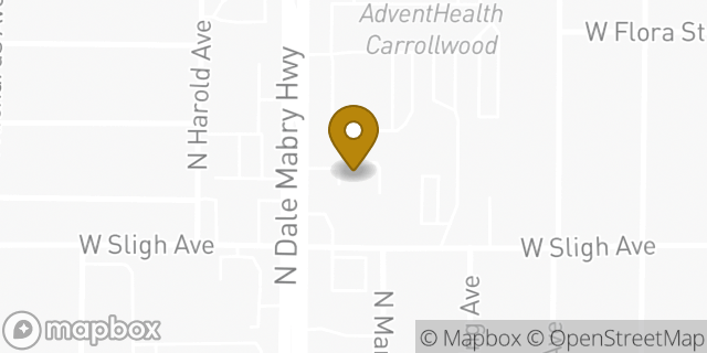 Map showing the location of Budget Car Rental in Tampa, FL 33614
