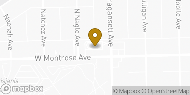 Map showing the location of McDonald's in Harwood Heights, IL 60706