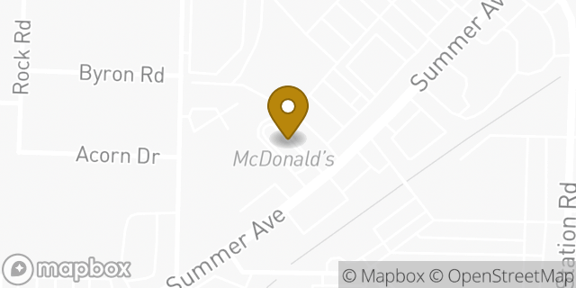 Map showing the location of McDonald's in Memphis, TN 38122