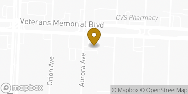 Map showing the location of AutoZone in Metairie, LA 70005