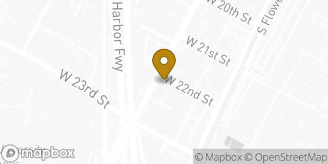 Map showing the location of The UPS Store in Los Angeles, CA 90007