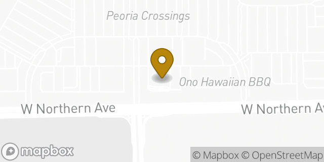 Map showing the location of Bank of America in Glendale, AZ 85305