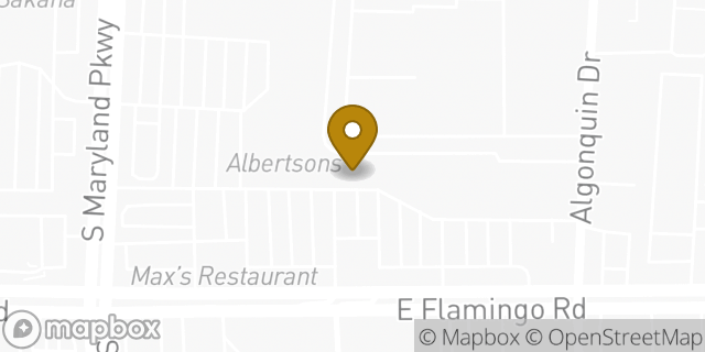Map showing the location of The UPS Store in Las Vegas, NV 89119