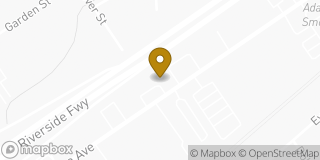 Map showing the location of AutoZone in Riverside, CA 92504