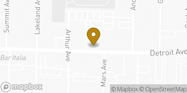 Map showing the location of Amazon Locker - Mailing in Lakewood, OH 44107
