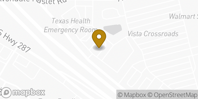 Map showing the location of McDonald's in Fort Worth, TX 76052