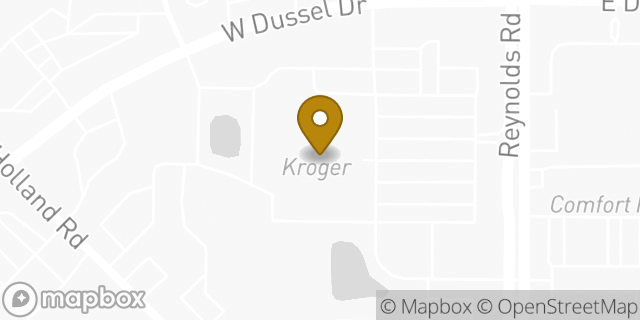 Map showing the location of Kroger in Maumee, OH 43537