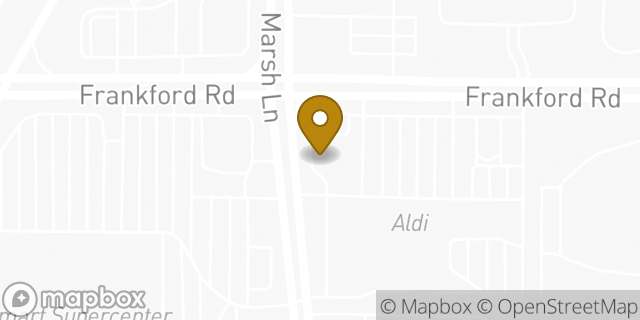 Map showing the location of Amazon Locker - Metairie in Dallas, TX 75287