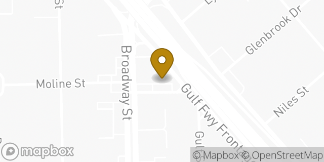 Map showing the location of Subway in Houston, TX 77087