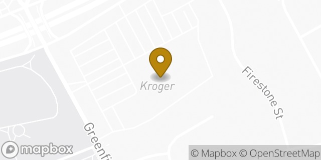 Map showing the location of ATM Kroger in Dearborn, MI 48126