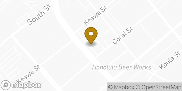 Map showing the location of Starbucks in Honolulu, HI 96813
