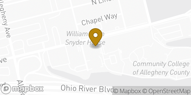 Map showing the location of Starbucks in Pittsburgh, PA 15212