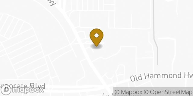 Map showing the location of Papa Johns Pizza in Baton Rouge, LA 70806