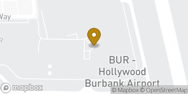 Map showing the location of Burbank - Hollywood Burbank Jet Center BUR (Private Flights Only) in Burbank, CA 91505