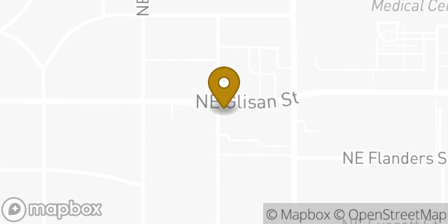 Map showing the location of Starbucks in Portland, OR 97213