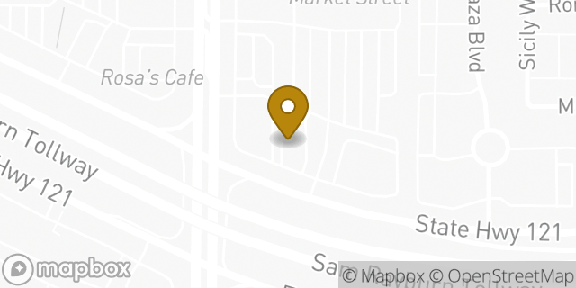 Map showing the location of Whataburger in Coppell, TX 75019