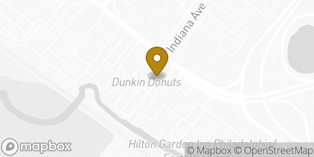 Map showing the location of Dunkin' in Whitemarsh Twp, PA 19034