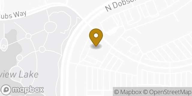 Map showing the location of Amazon Locker - Icy in Mesa, AZ 85201