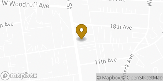 Map showing the location of McDonald's in Columbus, OH 43201