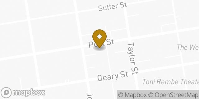 Map showing the location of Budget Car Rental in San Francisco, CA 94109