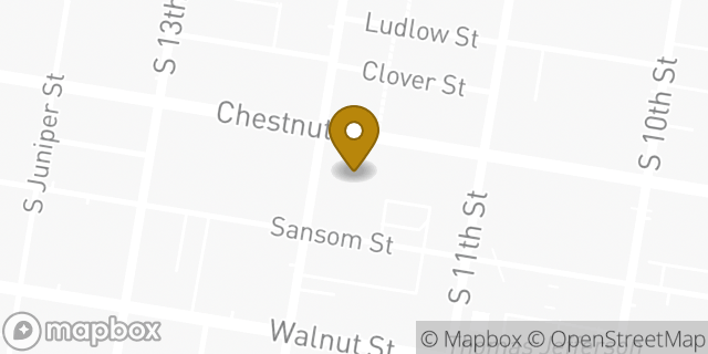 Map showing the location of Planet Fitness in Philadelphia, PA 19107