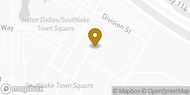 Map showing the location of Sunglass Hut in Southlake, TX 76092