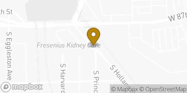 Map showing the location of Aldi in Chicago, IL 60620