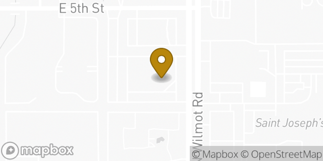 Map showing the location of Banner University Medicine Whole Health Clinic in Tucson, AZ 85711