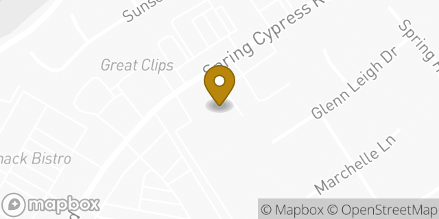 Map showing the location of Spring Cypress in Spring, TX 77379