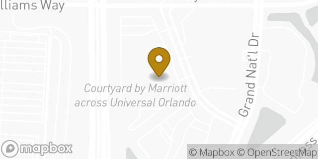Map showing the location of Budget Car Rental in Orlando, FL 32819