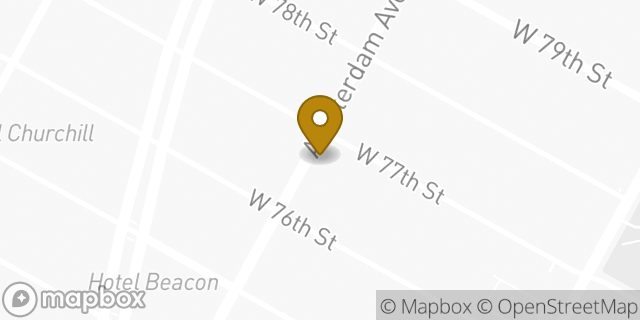 Map showing the location of Dunkin' in New York, NY 10024