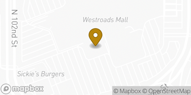 Map showing the location of The Container Store in Omaha, NE 68114