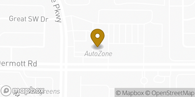 Map showing the location of AutoZone in Plano, TX 75025