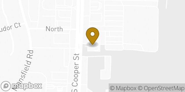 Map showing the location of Dunkin' in Arlington, TX 76017