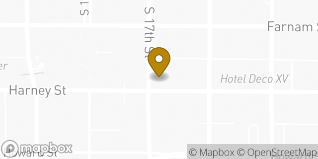 Map showing the location of The UPS Store in Omaha, NE 68102