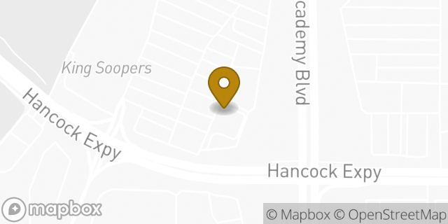Map showing the location of Starbucks in Colorado Springs, CO 80916