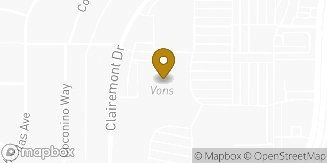 Map showing the location of Starbucks in San Diego, CA 92117