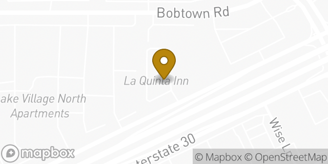 Map showing the location of La Quinta Inn and Suites by Wyndham Garland Harbor Point in Garland, TX 75043