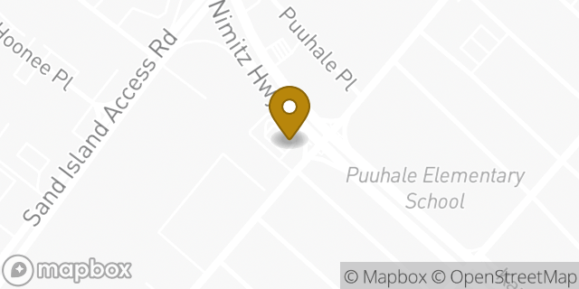 Map showing the location of McDonald's in Honolulu, HI 96819